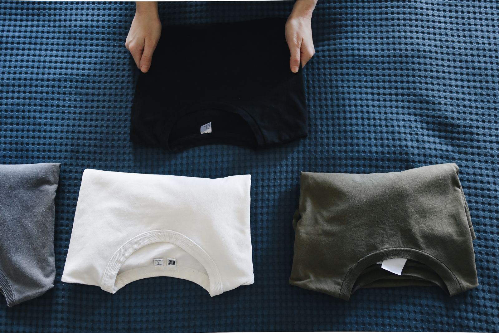 Folded custom printed t-shirts — Apparel collection