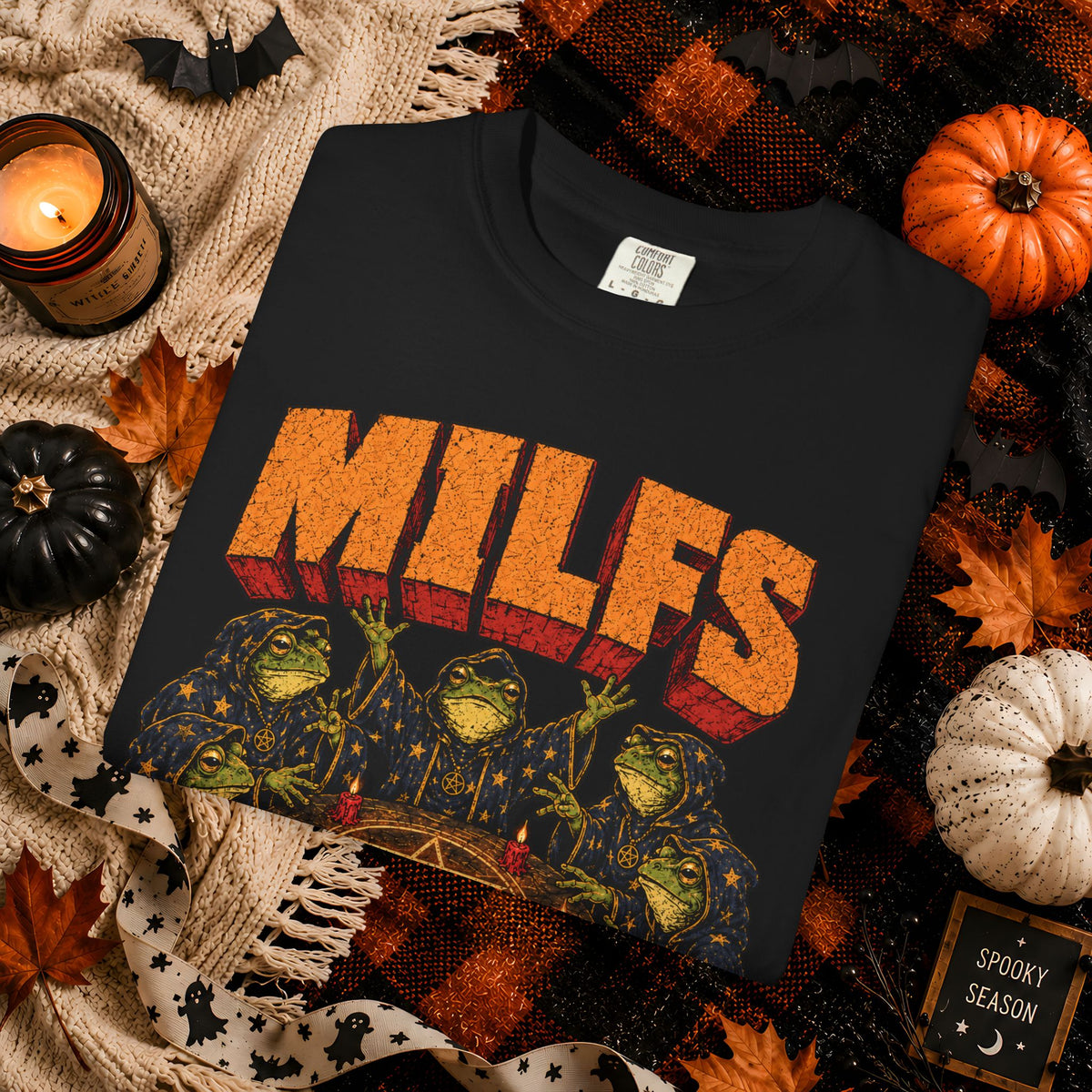 MILFS Frog Sorceresses T-Shirt — Funny Witchy Halloween Graphic Tee