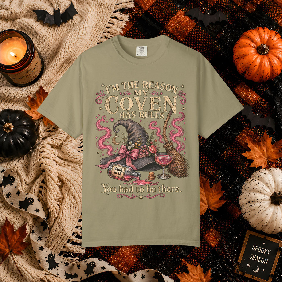 Witch Coven Graphic T-Shirt — "I’m the Reason My Coven Has Rules" Halloween Tee