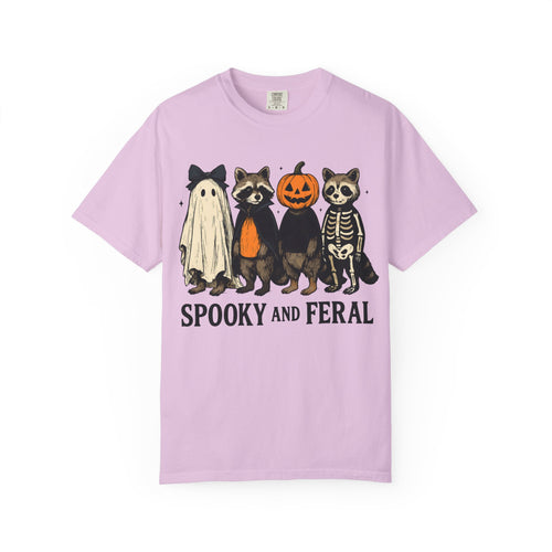 Spooky and Feral Halloween Raccoon T-Shirt