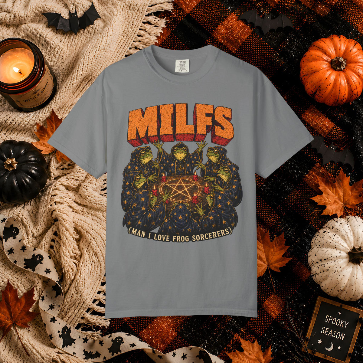 MILFS Frog Sorceresses T-Shirt — Funny Witchy Halloween Graphic Tee