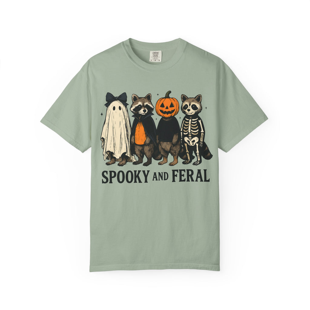 Spooky and Feral Halloween Raccoon T-Shirt