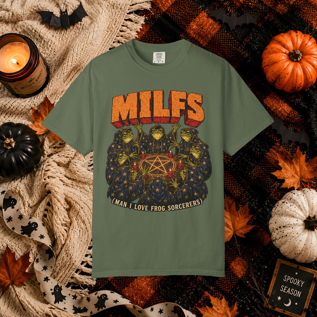 MILFS Frog Sorceresses T-Shirt — Funny Witchy Halloween Graphic Tee