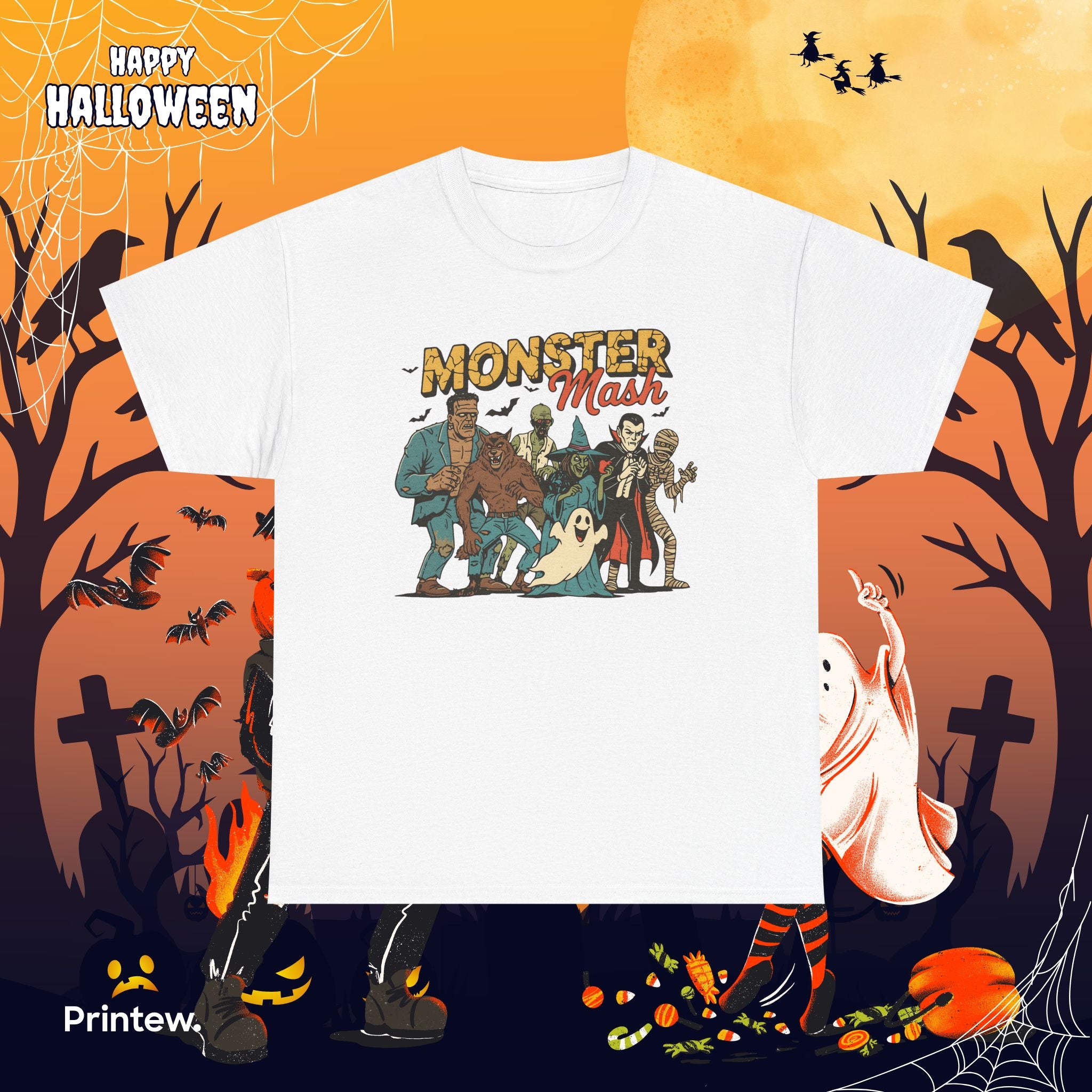 Monster Mash Tee — Vintage Halloween Costume Party Shirt