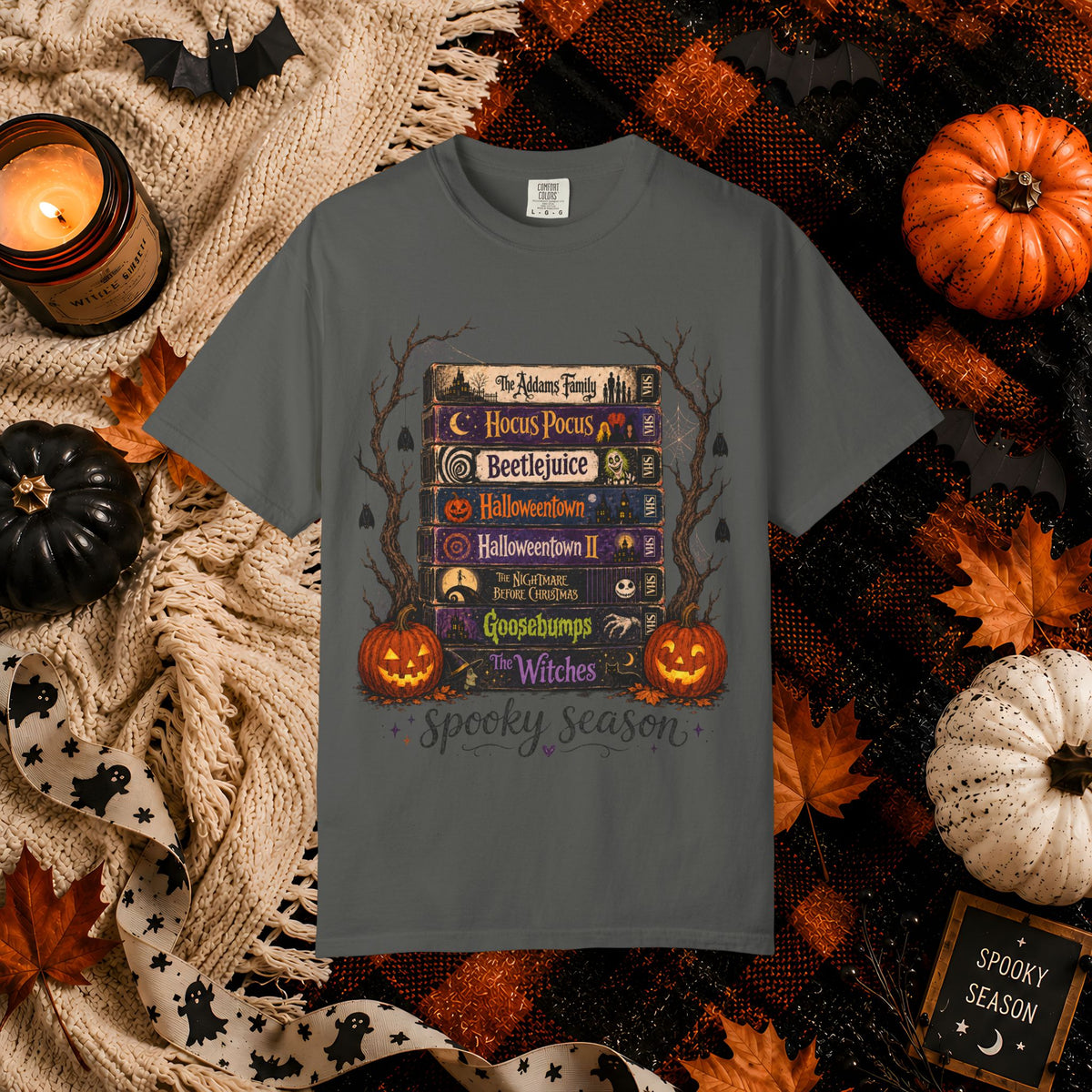 Halloween Spooky Season Bookstack T-Shirt
