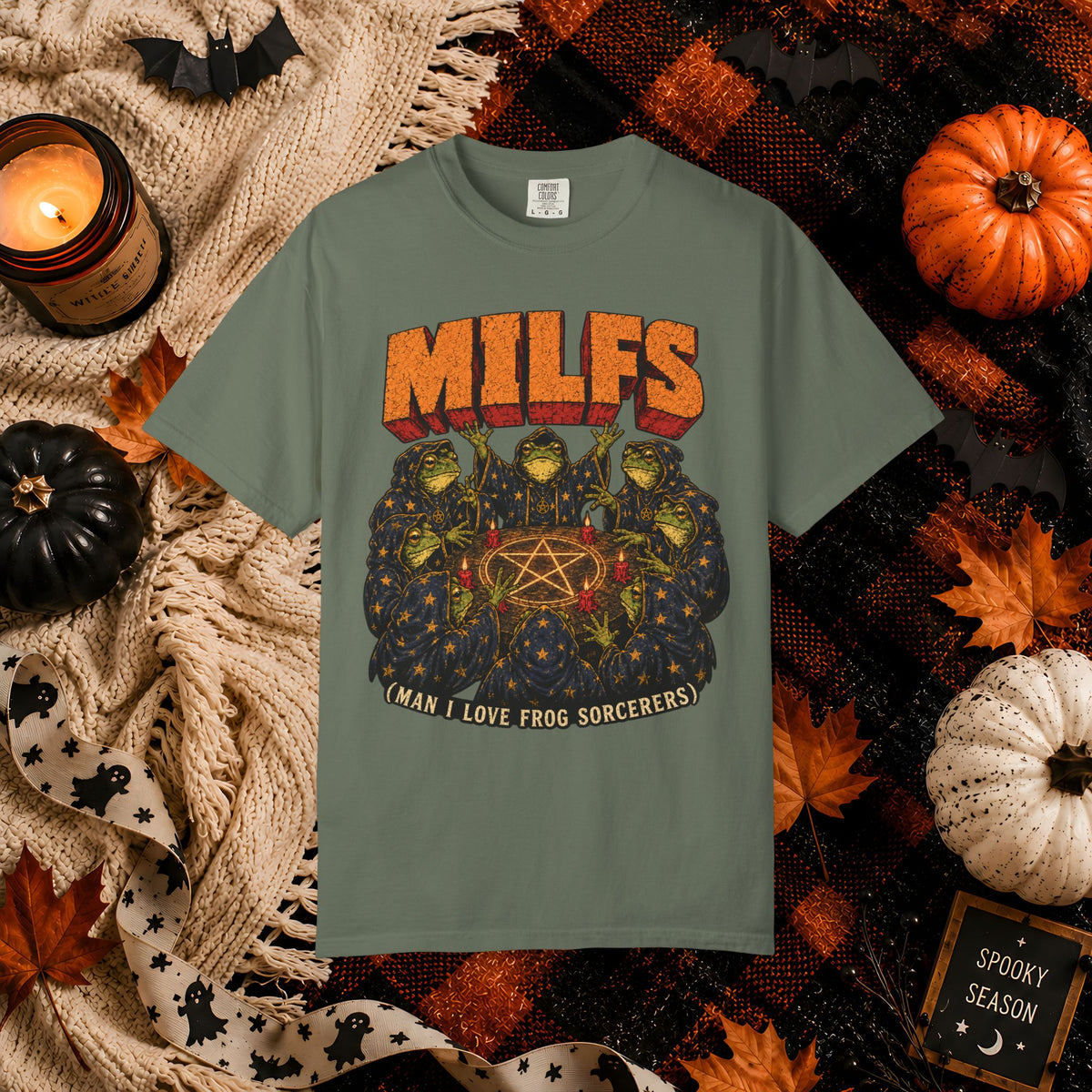 MILFS Frog Sorceresses T-Shirt — Funny Witchy Halloween Graphic Tee