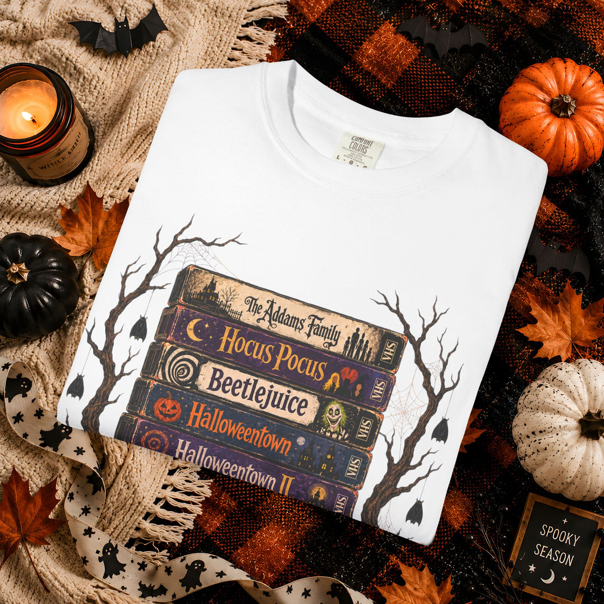 Halloween Spooky Season Bookstack T-Shirt