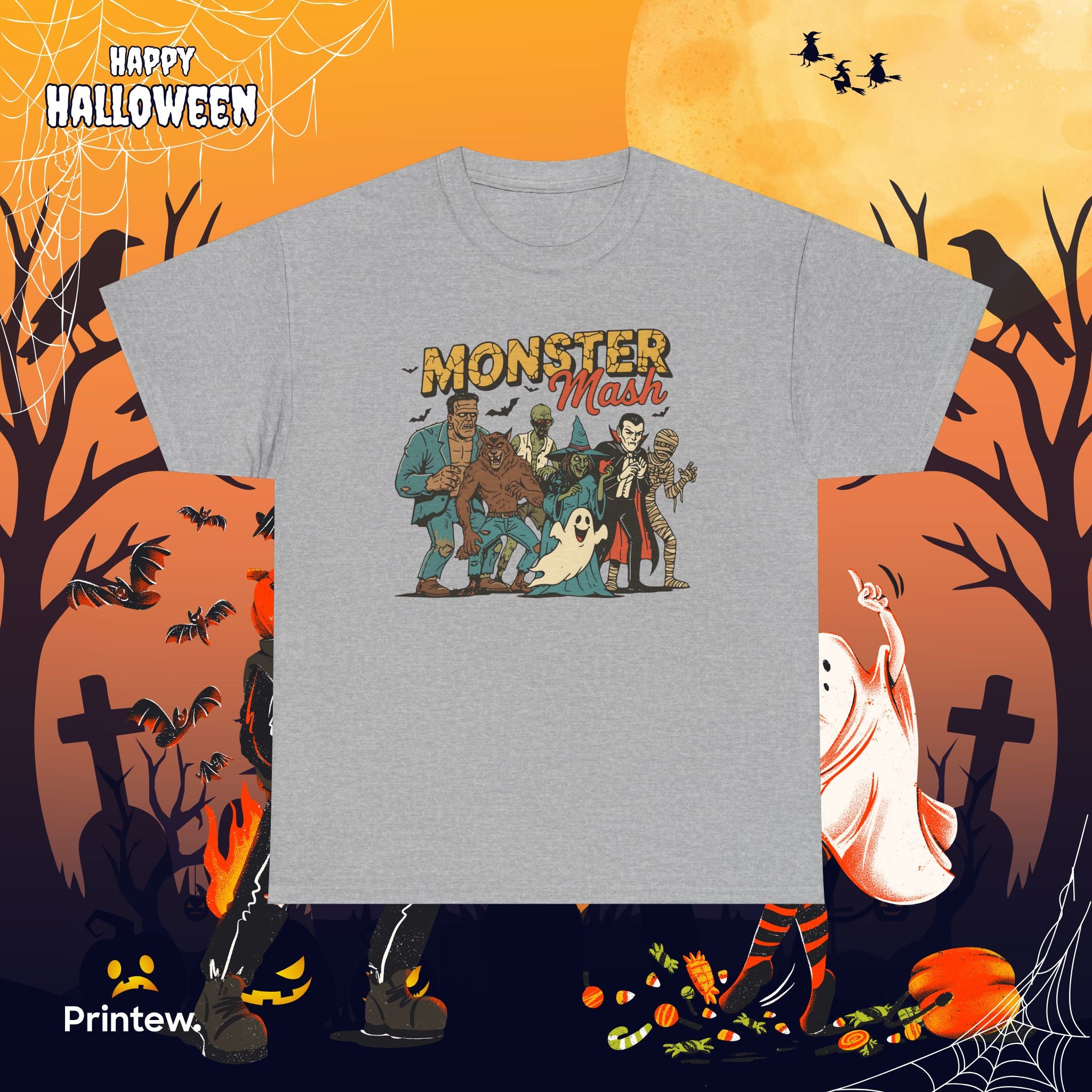 Monster Mash Tee — Vintage Halloween Costume Party Shirt