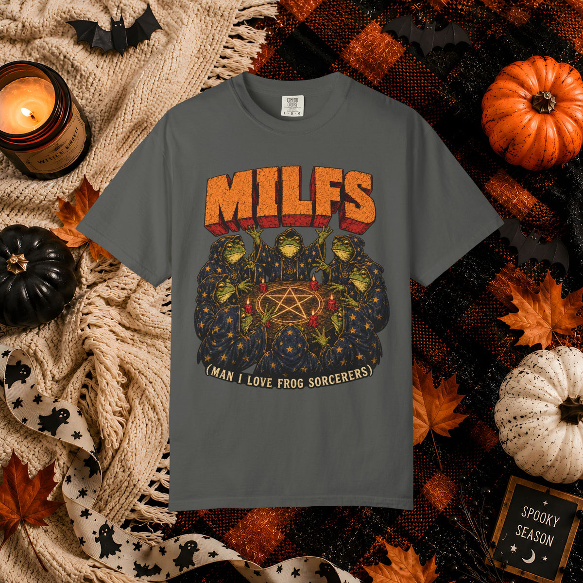 MILFS Frog Sorceresses T-Shirt — Funny Witchy Halloween Graphic Tee