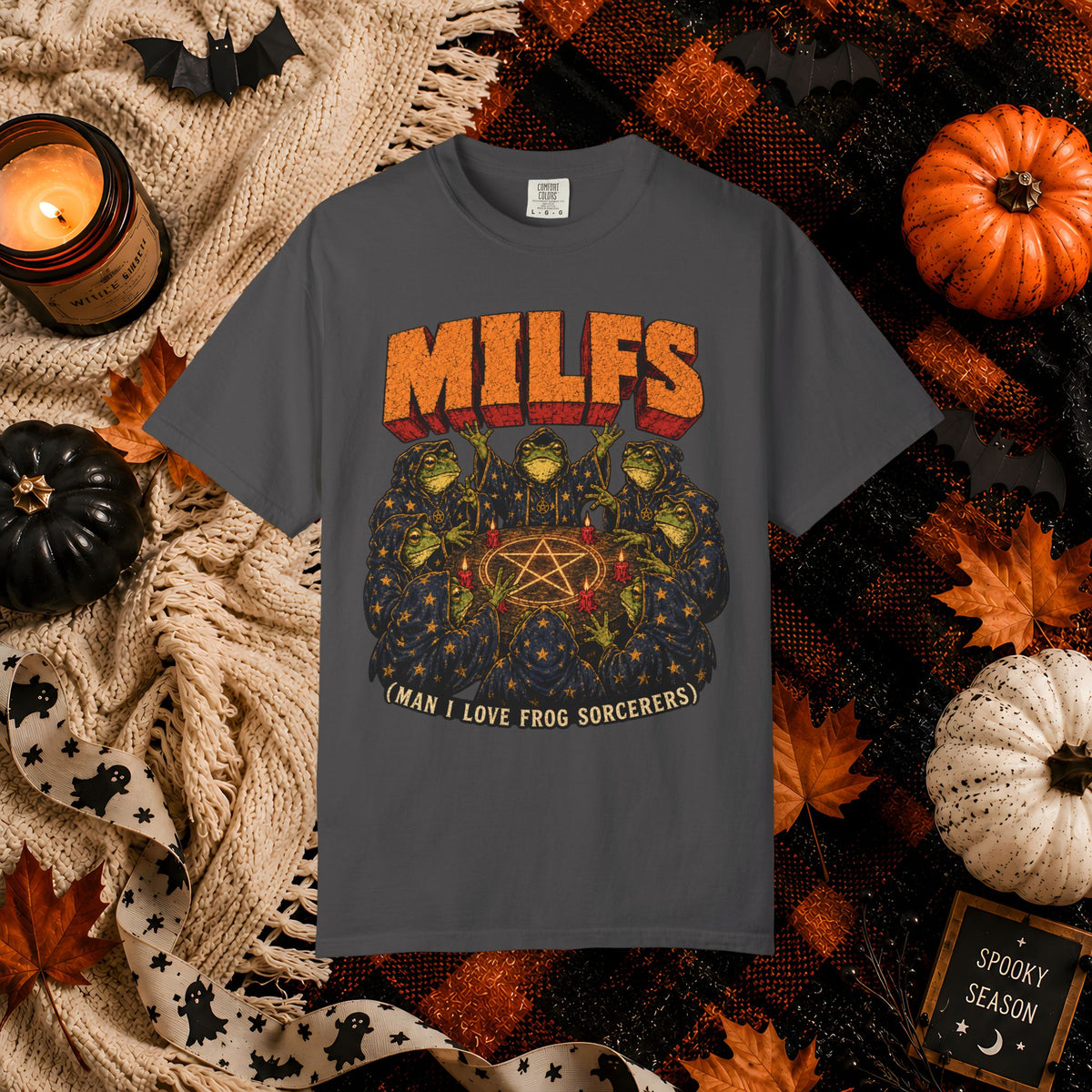 MILFS Frog Sorceresses T-Shirt — Funny Witchy Halloween Graphic Tee