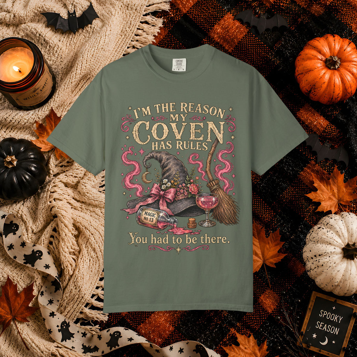 Witch Coven Graphic T-Shirt — "I’m the Reason My Coven Has Rules" Halloween Tee