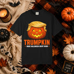Trumpkin Halloween T-Shirt — Jack-O'-Lantern with Signature Hair