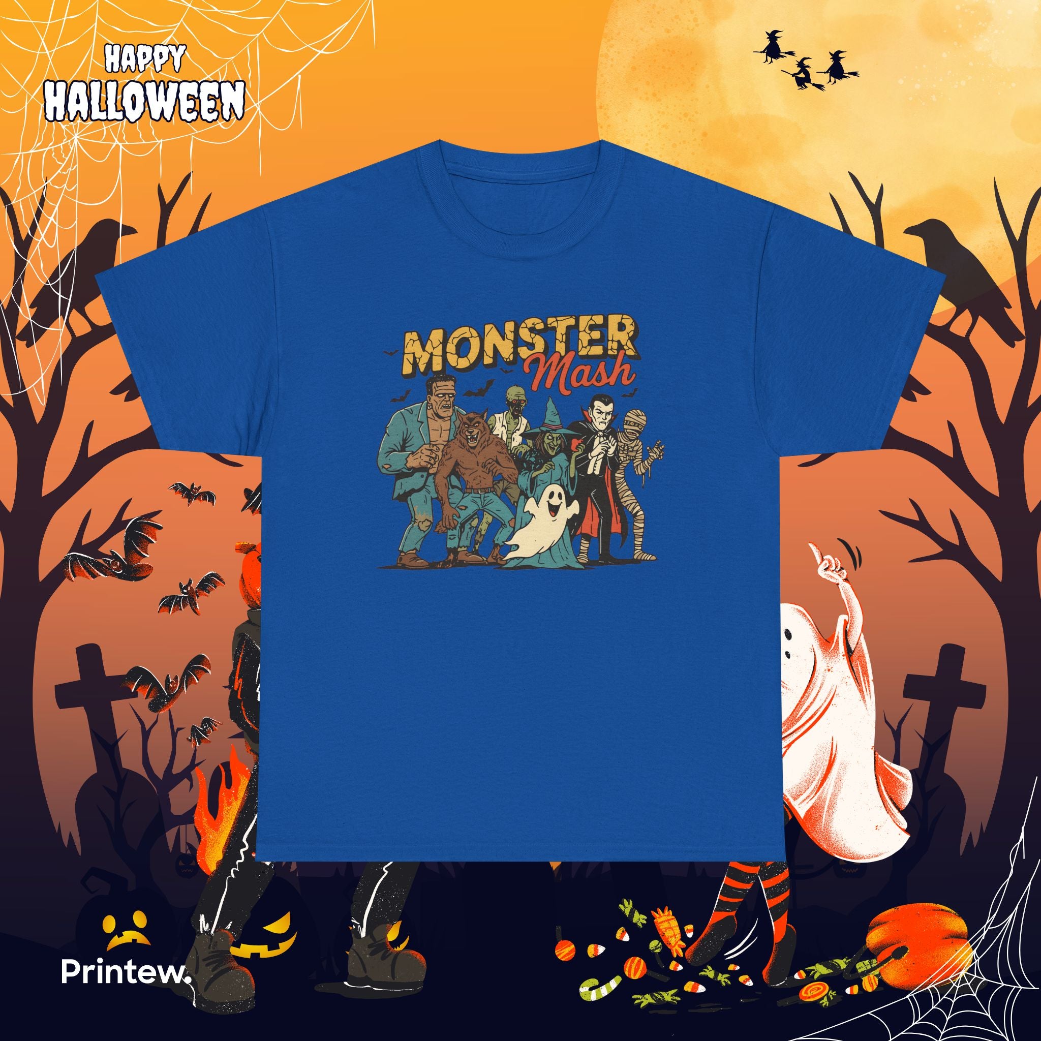Monster Mash Tee — Vintage Halloween Costume Party Shirt