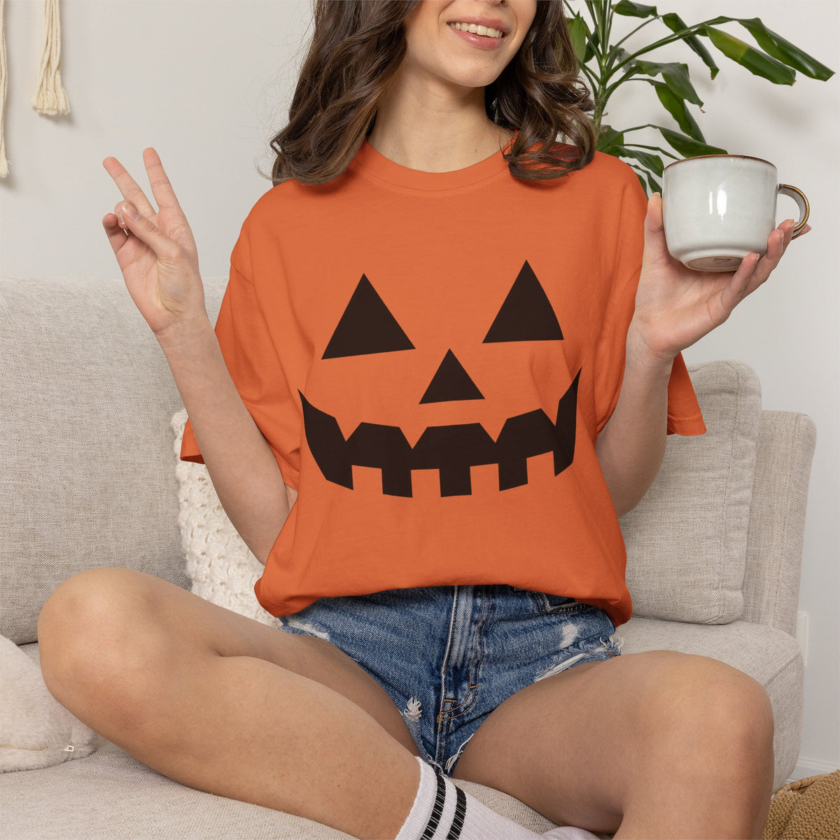 Jack-O'-Lantern Face Halloween T-Shirt