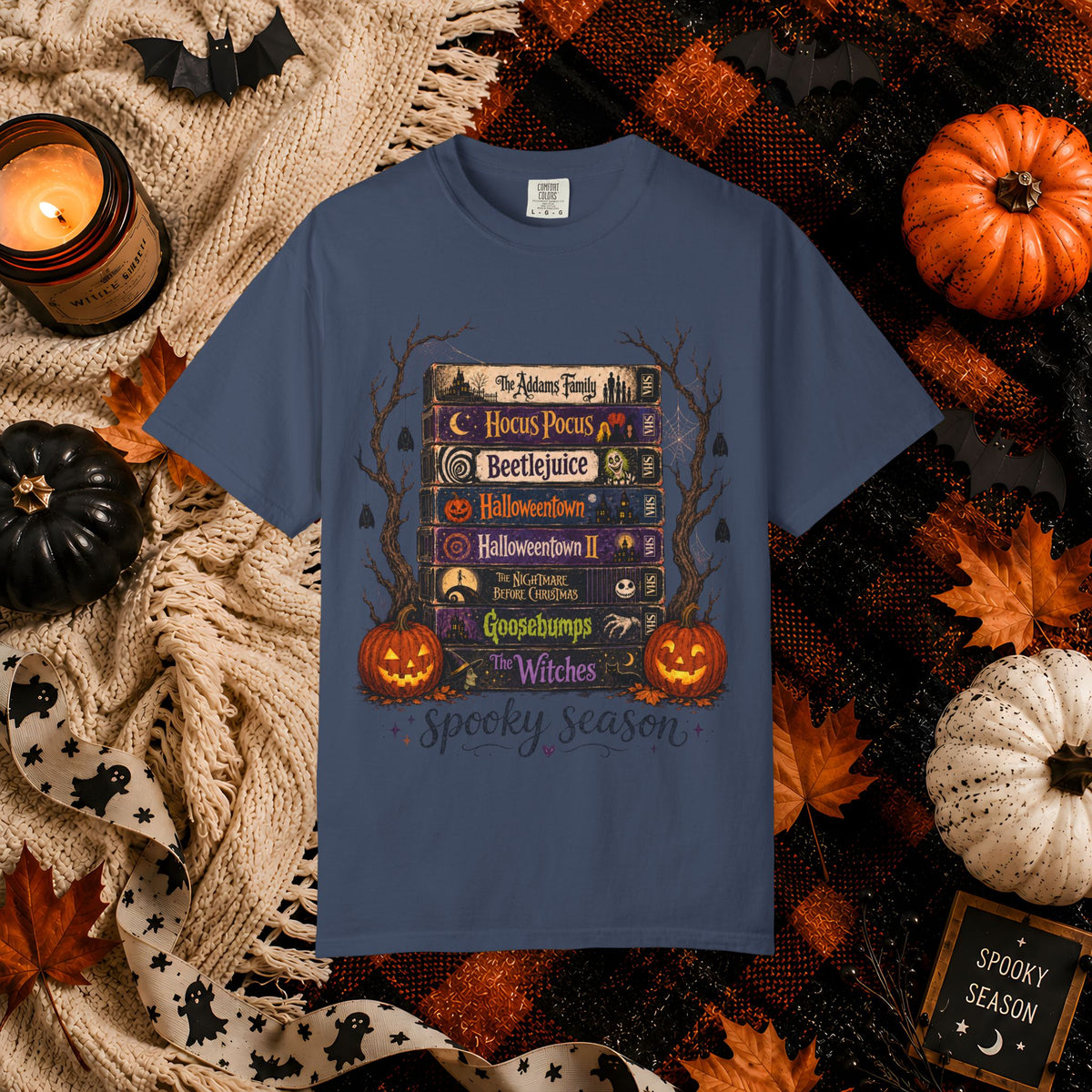 Halloween Spooky Season Bookstack T-Shirt