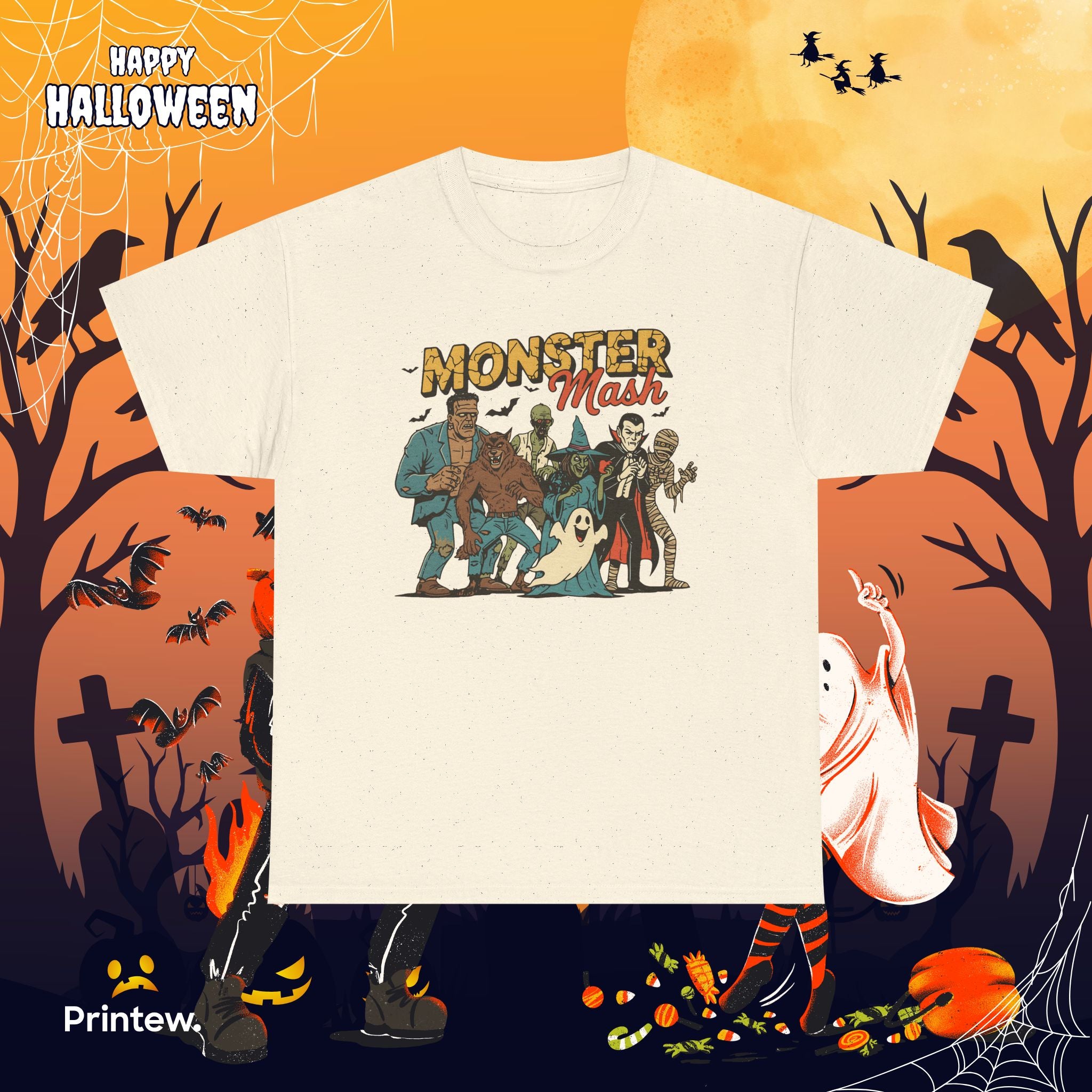 Monster Mash Tee — Vintage Halloween Costume Party Shirt