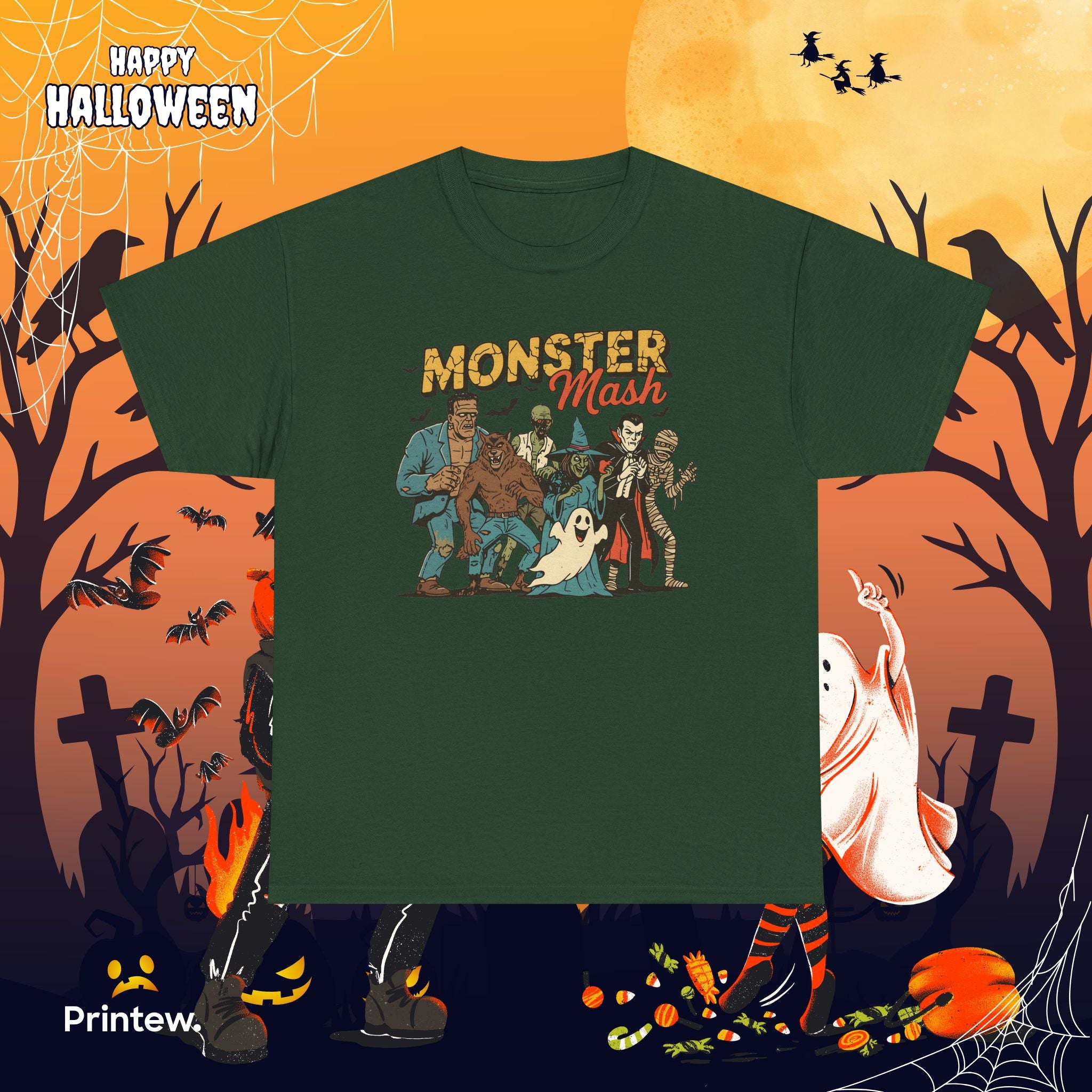 Monster Mash Tee — Vintage Halloween Costume Party Shirt