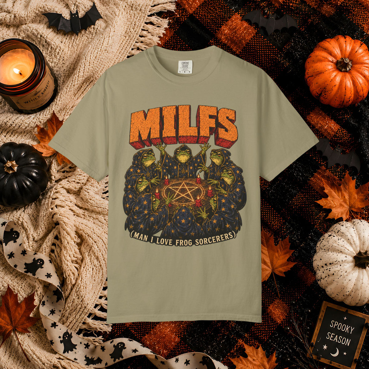 MILFS Frog Sorceresses T-Shirt — Funny Witchy Halloween Graphic Tee