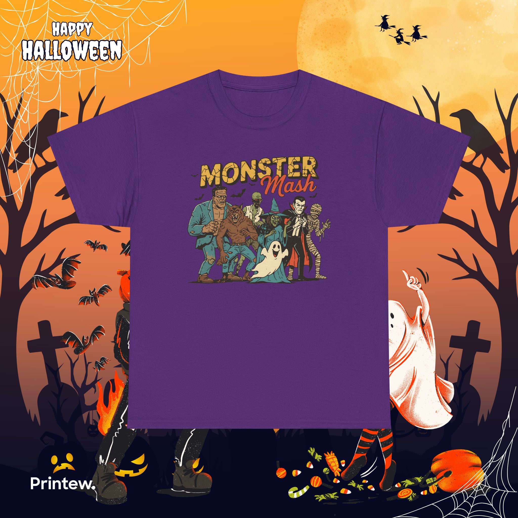 Monster Mash Tee — Vintage Halloween Costume Party Shirt