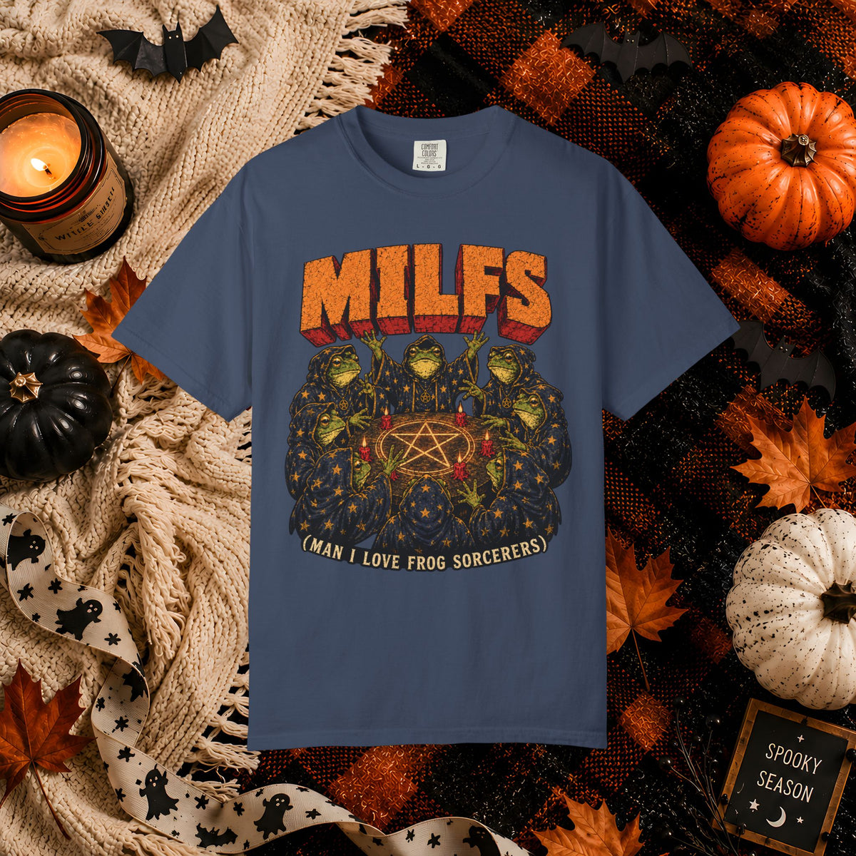 MILFS Frog Sorceresses T-Shirt — Funny Witchy Halloween Graphic Tee