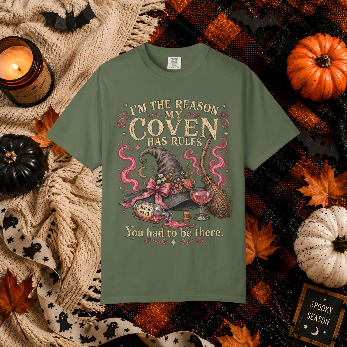 Witch Coven Graphic T-Shirt — "I’m the Reason My Coven Has Rules" Halloween Tee