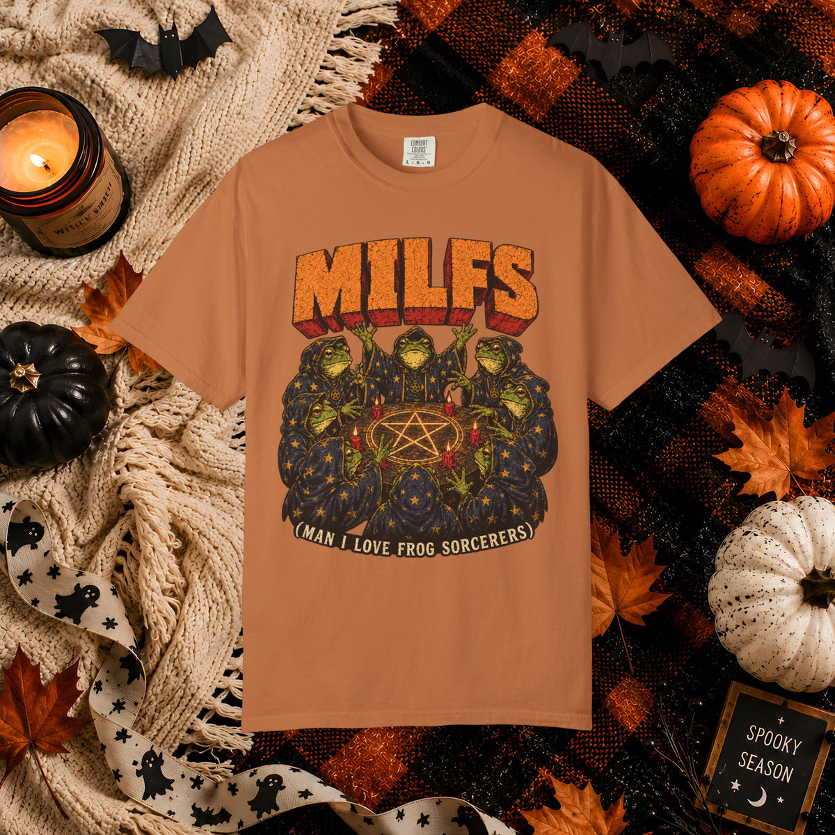 MILFS Frog Sorceresses T-Shirt — Funny Witchy Halloween Graphic Tee