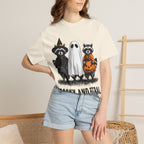 Spooky and Feral Halloween T-Shirt — Raccoon Ghost Pumpkin Costume Tee
