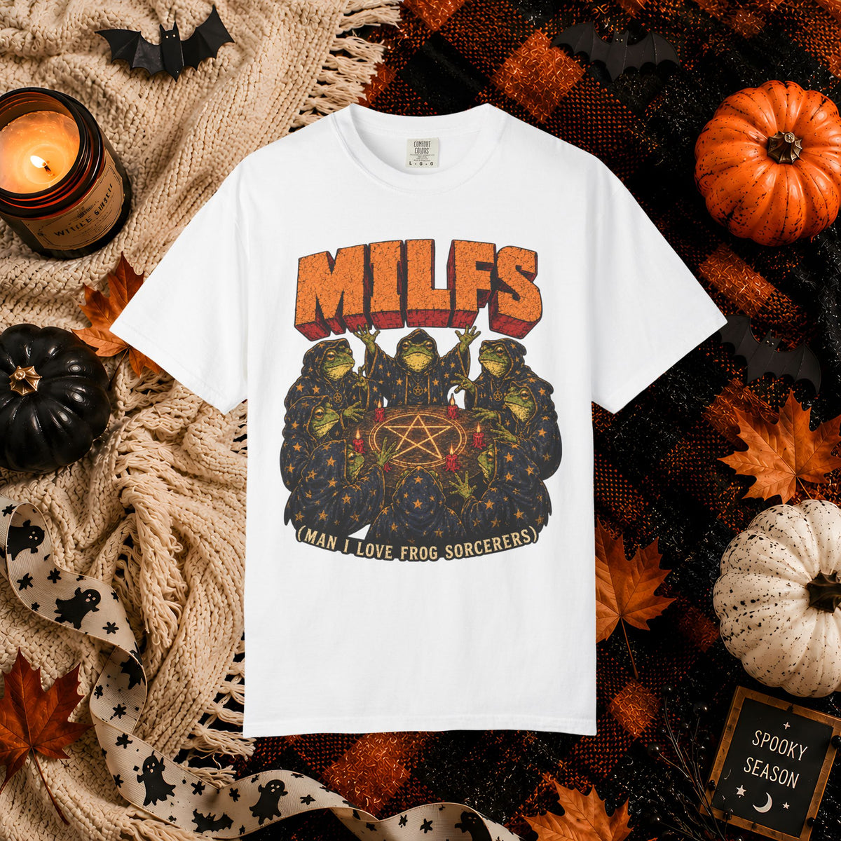 MILFS Frog Sorceresses T-Shirt — Funny Witchy Halloween Graphic Tee