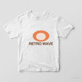 Retro Sunset Wave t-shirt in white