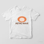 Retro Sunset Wave t-shirt in white
