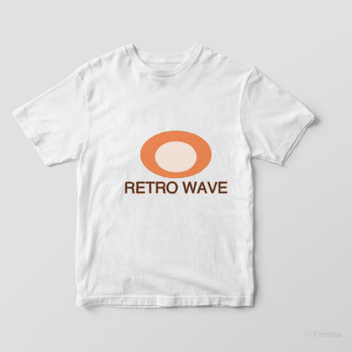 Retro Sunset Wave t-shirt in white
